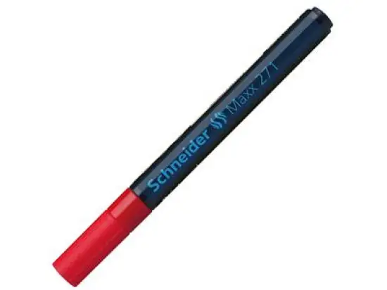 Lackmarker Schneider 127102 Maxx 271 1-2mm, Rundspitze, rot, Pack 10 Stk