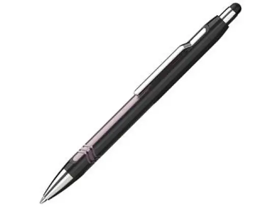 Kugelschreiber Schneider 138704 Epsilon Touch XB, Wechselmine, Druckmechanik, Touchpen, schwarz-pink, dokumentenecht, Schreibfarbe blau