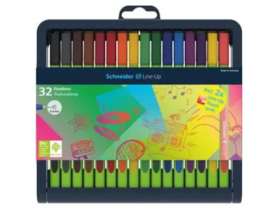 Fineliner Schneider 191091 Line-Up 0,4 32er Stiftebox farbig sortiert