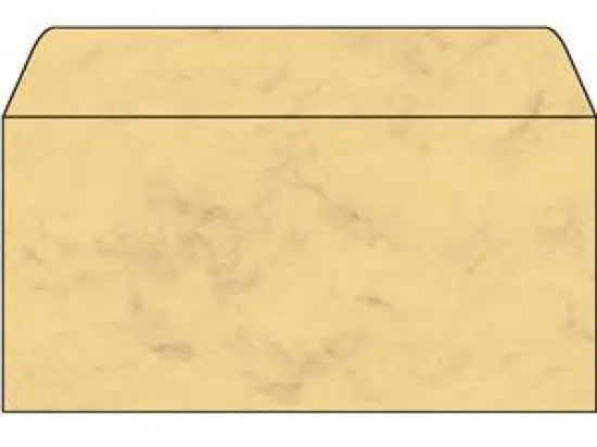 Marmor-Briefumschlag Sigel DU172 DIN lang Marmor sandbraun 90g, Pack 50 Stk