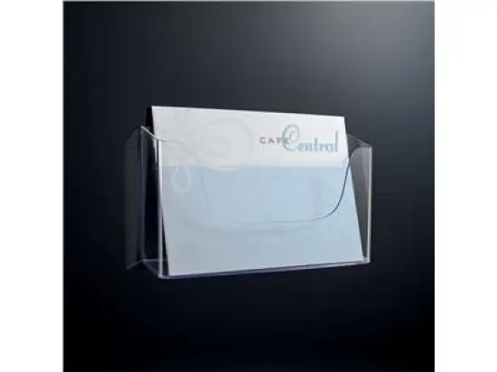 Wand-Prospekthalter Sigel LH118 acrylic 1Fach/A4-quer glasklar Acryl