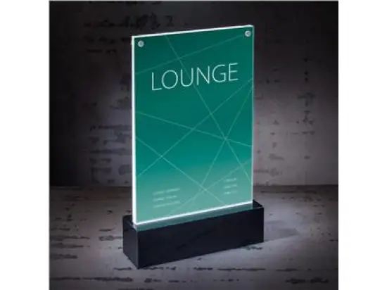 Tischaufsteller Sigel TA422 luminous Acryl A5 beleuchtbar