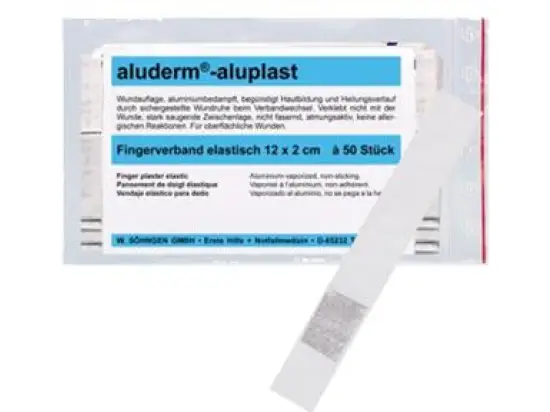 Fingerverbandpflaster Söhngen 1009164 aluderm-aluplast 12x2cm, Pack 50 Stk