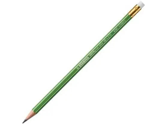 Bleistift Stabilo 6004/HB GREENgraph HB mit Gummikapsel, Pack 12 Stk