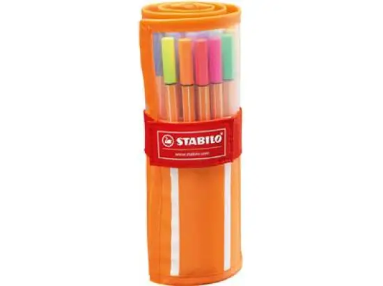 Fineliner Stabilo 8830-2 point 88 30er-Etui in 30 Farben, Pack 5 Stk