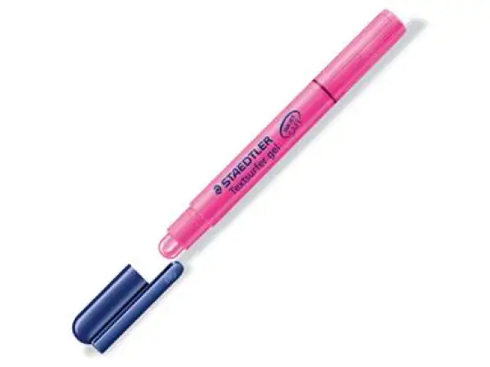 Trockentextmarker Staedtler 264-23 Textsurfer gel 3mm, Rundspitze, Wachsmine, Drehmechanik, pink, Pack 10 Stk