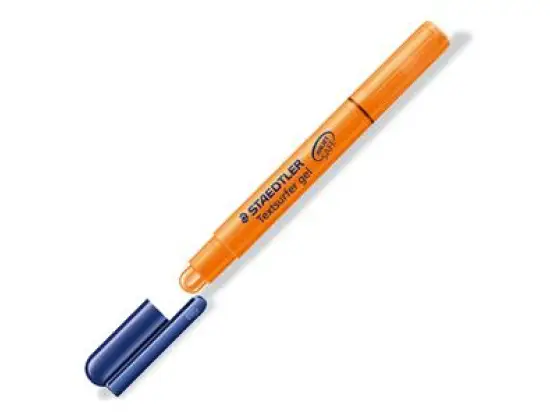 Trockentextmarker Staedtler 264-4 Textsurfer gel 3mm, Rundspitze, Wachsmine, Drehmechanik, orange, Pack 10 Stk