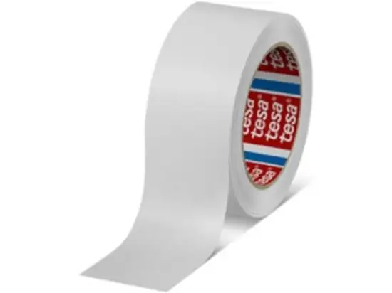 Packband Tesa 04313-00004-10 tesapack 50 mm x 50m weiß Papier robust von Hand einreißbar