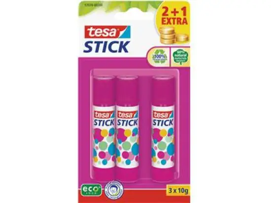 Klebestift Tesa 57076-00200-02 Stick ecoLogo 10g, Pack 10 x 3 Stk
