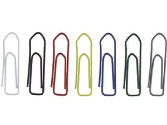 Briefklammern Alco 458-26 lackiert 26mm farbig sortiert, Dose 500 Stk