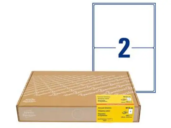 Versand-Etiketten Avery Zweckform 8018-300 199,6 x 143,5 mm weiß, Pack 600 Stk/300 Blatt