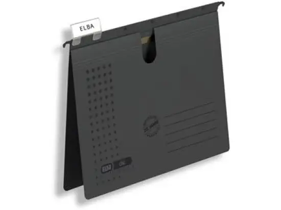 Hängehefter Elba 100552090 85741AZ Chic Ultimate A4, Karton 240g, kaufmännische Heftung, Schnellhefter-Mechanik, anthrazit
