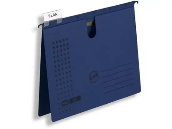 Hängehefter Elba 100552094 85741DB Chic Ultimate A4, Karton 240g, kaufmännische Heftung, Schnellhefter-Mechanik, dunkelblau, Pack 25 Stk