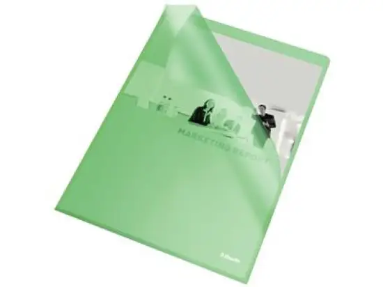 Sichthüllen Esselte 54838 A4 grün 115my PP Standard Plus, Pack 100 Stk