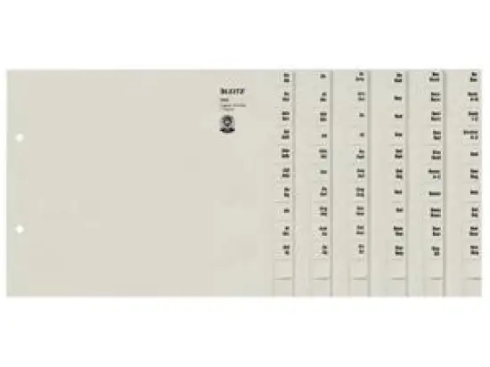 Registerserie Leitz 1352-00-85 13520085 A4 A-Z 100-Ordner grau aus Tauenpapier