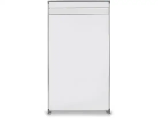 Raumteiler Magnetoplan 1103880 Acryl, halbtransparent, 100x180x35cm, mit magnethaftender Leiste, T-Metallfuß