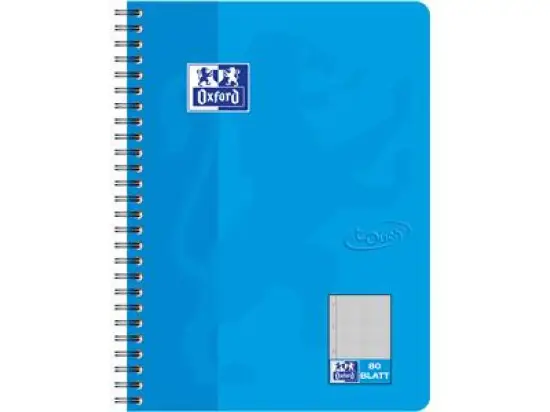 Collegeblock Oxford 400086488 Touch B5 kariert 80 Blatt 90g meerblau, Pack 5 Stk