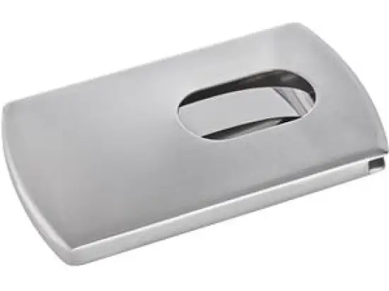 Visitenkartenetui Sigel VZ120 Snap Edelstahl für 12 Karten bis 91x57mm