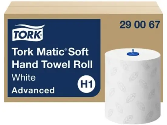 Rollenhandtücher Tork 290067 H1 Matic Advanced 2-lagig hochweiß weich