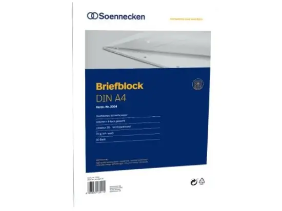 Briefblock Soennecken 111105402 1382 A4 kariert 50 Blatt