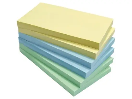 Haftnotiz Soennecken 111117199 5834 125x75mm farbig sortiert Recycling Block mit 100 Blatt, Pack 6 Blöcke