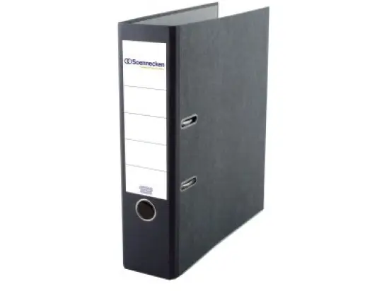 Ordner Soennecken 120089090 3326 A4, 80mm, Pappe/Wolkenmarmor, schwarzer Rücken