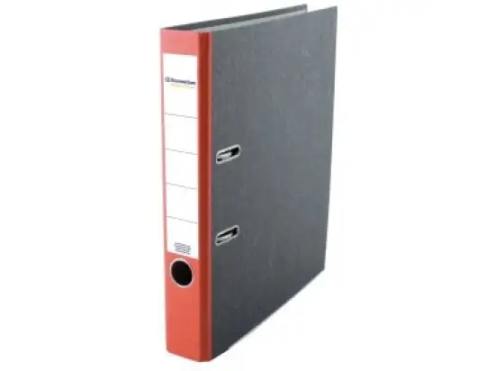 Ordner Soennecken 120089130 3328 A4, 50mm, Pappe/Wolkenmarmor, roter Rücken
