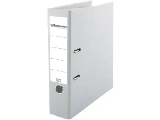Ordner Soennecken 120089201 3333 A4, 80mm, Pappe/PP-Folie, Wechselfenster, weiß