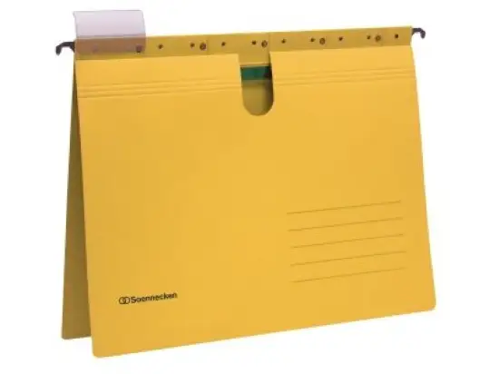 Hängehefter Soennecken 122110410 2018 gelb A4 kaufmännische Heftung 220g Recyclingkarton, Pack 25 Stk