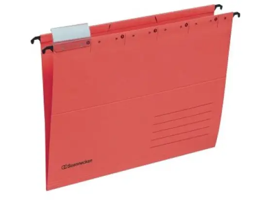 Hängemappe Soennecken 122110630 2024 rot A4 Sichtreiter 220g Recyclingkarton, Pack 25 Stk