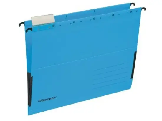Hängetasche Soennecken 122110850 2030 blau A4 Leinenfrösche 220g Recyclingkarton, Pack 25 Stk