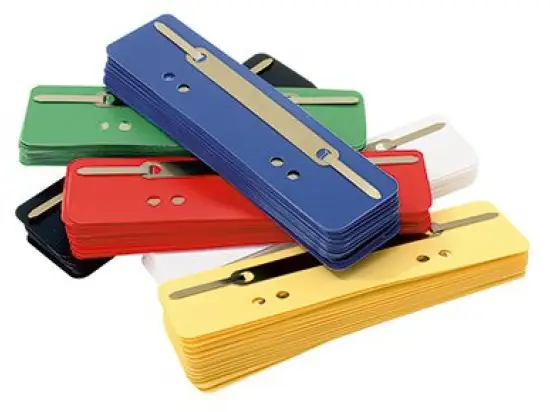 Heftstreifen Soennecken 125245063 3181 dunkelgrün kurz PP Metalldeckleiste, Pack 25 Stk