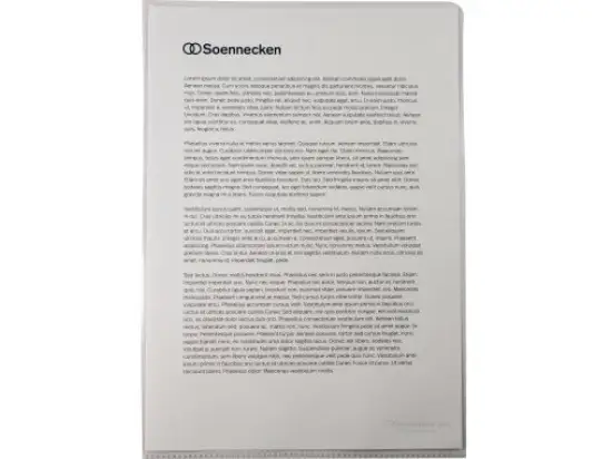 Sichthüllen Soennecken 126069400 1510 A4 farblos 150my PP transparent glatt, Pack 10 Stk