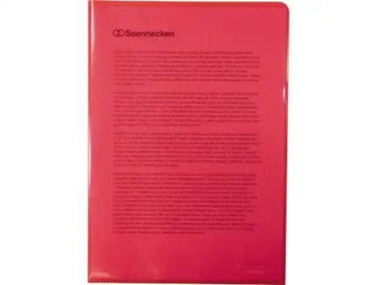 Sichthüllen Soennecken 126069530 1511 A4 rot 120my PP genarbt, Pack 100 Stk