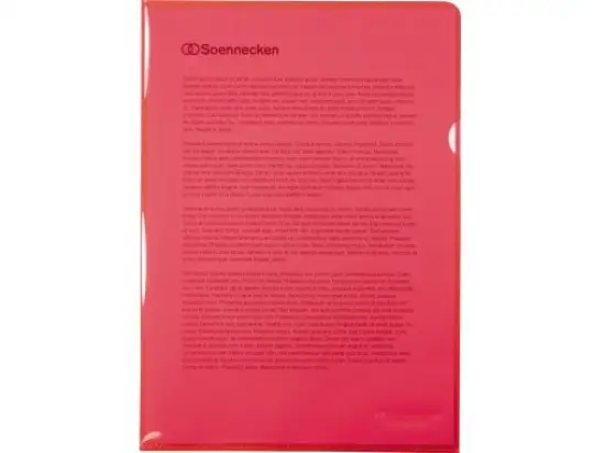 Sichthüllen Soennecken 126070030 1468 A4 rot 150my PP glatt, Pack 50 Stk