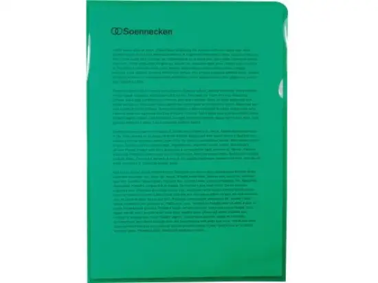Sichthüllen Soennecken 126070060 1470 A4 grün 150my PP glatt, Pack 50 Stk