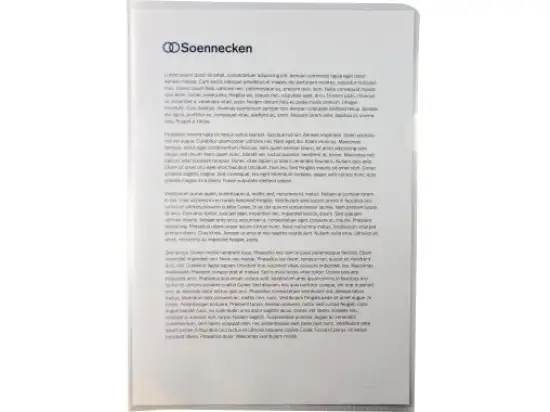 Sichthüllen Soennecken 126659900 1609 A4 farblos 140my PP genarbt, Pack 50 Stk