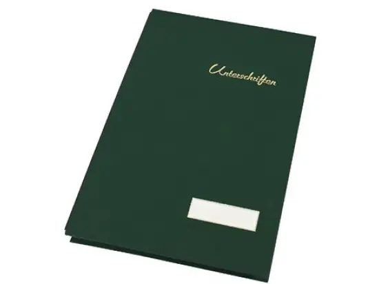 Unterschriftenmappe Soennecken 127025160 1490 20 Fächer grün 240x350x30mm Leinen