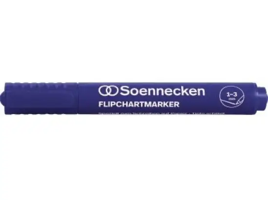 Flipchartmarker Soennecken 155011750 3076 1-3mm, Rundspitze, blau