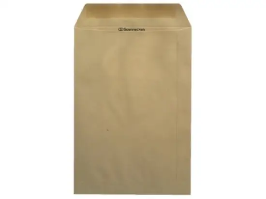 Versandtasche Soennecken 327672470 2109 C5 ohne Fenster nassklebend braun 90g, Pack 25 Stk