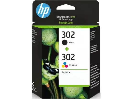 Tintenpatrone HP X4D37AE 302 Multipack, je 1 x schwarz + farbig