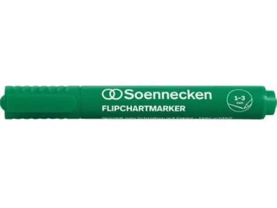 Flipchartmarker Soennecken 155011760 3077 1-3mm, Rundspitze, grün