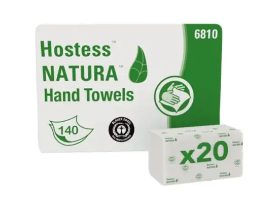 Papierhandtücher Kimberly-Clark 6810 Hostess Natura weiß 2-lagig C-Falz 25x33cm, Pack 2800 Stk