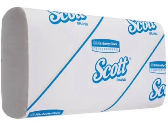 Papierhandtücher Kimberly-Clark 5856 Scott Slimfold 1-lagig weiß, Pack 16 x 110 Stk
