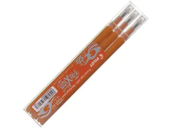 Tintenrollermine Pilot BLS-FR7-O-S3 2261006F FriXion ball 07 0,4mm, Edelstahlspitze, orange, für FriXion ball 0.7, Pack 3 Stk