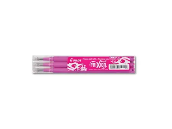 Tintenrollermine Pilot BLS-FR7-P-S3 2261009F FriXion ball 07 0,4mm, Edelstahlspitze, pink, für FriXion ball 0.7, Pack 3 Stk