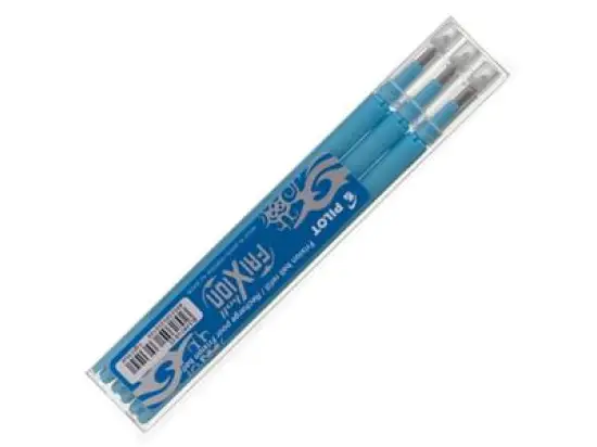 Tintenrollermine Pilot BLS-FR7-LB-S3 2261010F FriXion ball 07 0,4mm, Edelstahlspitze, hellblau, für FriXion ball 0.7, Pack 3 Stk