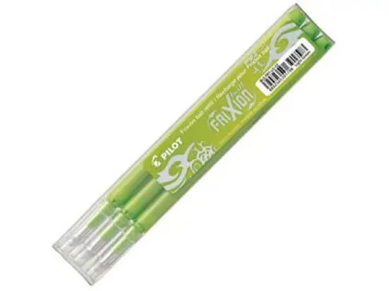 Tintenrollermine Pilot BLS-FR7-LG-S3 2261011F FriXion ball 07 0,4mm, Edelstahlspitze, hellgrün, für FriXion ball 0.7, Pack 3 Stk