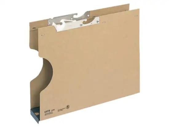 Pendelsammler Leitz 2046-00-00 20460000 A4, Kunststoffboden 60mm, Natronkarton, naturbraun, Pack 20 Stk