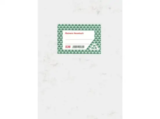 Hausbuch RNK 536 Reimers A4, 1 Seite für je 3 Monate, mit Jahreszusammenstellung